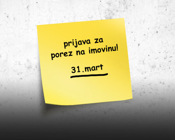 Podnošenje poreske prijave za porez na imovinu